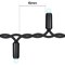 LED IP65 Black Rubber Cluster Lights Warm White 20m