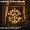 LED Metal Outdoor Christmas Snowflake Light 490mm Warm White XH10077