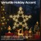 LED Metal Outdoor Christmas Star Light 500mm Warm White XH10078