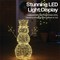 LED Outdoor Metal Light Up Snowman 600mm Silver/Warm White XH10087
