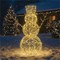 LED Outdoor Metal Light Up Snowman 600mm Silver/Warm White XH10087