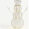 LED Outdoor Metal Light Up Snowman 600mm Silver/Warm White XH10087