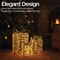 LED Light Up Christmas Presents Mixed Sizes Silver Pack of 3 XH10088