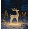 LED Outdoor Metal Light Up Deer 1180mm Silver/Warm White XH10094
