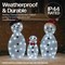 LED Outdoor Light Up Snowman Warm White Pack of 3 XH10096