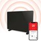 Igenix 2kW Smart Glass Panel Heater, Black