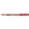 Pilot V5 Rollerball Pen, Needle Tip 0.5mm, Line 0.3mm, Red, Pack of 12