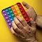 Pop Fidget Pad Square, Multicoloured, 125x125x10mm
