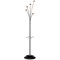 Alba Hat and Coat Stand: Silver and Wood