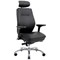 Domino Leather Operator Chair, With Headrest, Black