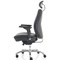 Domino Bonded Leather Operator Chair, Headrest, Height Adjustable Arms, Black