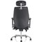 Domino Leather Operator Chair, With Headrest, Black