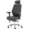 Domino Bonded Leather Operator Chair, Headrest, Height Adjustable Arms, Black