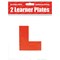 Pair of L Plates, 185x230mm, Magnetic strip on plastic, Pack of 10