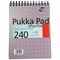 Pukka Pad Shortie Wirebound Notebook, A5, Ruled & Perforated, 240 Pages, Purple, Pack of 3