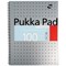 Pukka Pad Editor Wirebound Notebook, A4, Ruled & Perforated, 100 Pages, Silver, Pack of 3