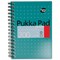 Pukka Pad Jotta Wirebound Notebook, A6, Ruled & Perforated, 200 Pages, Green, Pack of 3