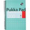 Pukka Pad Jotta Squared Wirebound Notebook, A5, Squares for Graphs & Perforated, 200 Pages, Green, Pack of 3