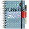Pukka Pad Metallic Executive Project Book, A5, Ruled & Perforated, 200 Pages, Pack of 3