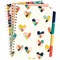 Pukka Pad Floral Love Wirebound Project Book, B5, Ruled, 200 Pages, Multicoloured, Pack of 3