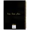 Pukka Wirebound Notebook, B5, Ruled, 180 Pages, Black, Pack of 3