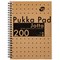 Pukka Pad Kraft Jotta Notebook, A5, Ruled & Perforated, 200 Pages, Brown, Pack of 3