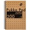 Pukka Pad Kraft Jotta Notebook, A5, Ruled & Perforated, 200 Pages, Brown, Pack of 3