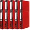 Pukka Brights Box File, 75mm Spine, Foolscap, Red, Pack of 10