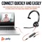 Poly Blackwire 3315 Monaural MS 3.5mm + USB-C/A Headset 8X218AA