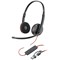 POLY Blackwire 3220 Stereo USB-C Black Headset +USB-C/A Adapter Bulk 8X2J9A6