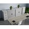 Qube 3 Drawer Filing Cabinet Light Grey