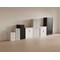 Qube 1000mm Side Tambour Cupboard White With Shelf