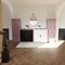 Qube 1000mm Side Tambour Cupboard Antique Pink And Satin White With Shelves