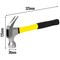 Rolson Fibreglass Shaft Claw Hammer 16oz Pack of 6 10372