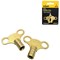 Rolson 2 Piece Brass Radiator Key Pack of 25 22451