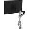 R-Go Zepher 4 C2 Deskclamped Single Monitor Arm, Adjustable Height and Tilt, Black & Silver