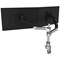 R-Go Zepher 4 C2 Deskclamped Dual Monitor Arm, Adjustable Height and Tilt, Black & Silver