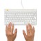 R-Go Compact Break Keyboard Wired White UK QWERTY