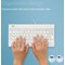 R-Go Compact Break Keyboard Wired White UK QWERTY