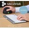 R-Go Compact Break Keyboard Wired White UK QWERTY