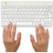 R-Go Compact Break Keyboard Wireless White UK QWERTY
