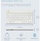R-Go Compact Break Keyboard Wireless White UK QWERTY
