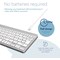R-Go Compact Break Keyboard Wireless White UK QWERTY