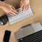 R-Go Compact Break Keyboard Wireless White UK QWERTY