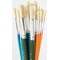 Hog Hair Round Short Paint Brushes Assorted (Pack of 30)