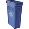 Rubbermaid Slim Jim Vented Container, 87 Litre, Blue