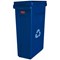 Rubbermaid Slim Jim Vented Container, 87 Litre, Blue