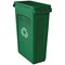 Rubbermaid Slim Jim Vented Container, 87 Litre, Green
