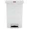Rubbermaid Slim Jim Pedal Bin Step On Resin 90 Litres White