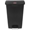 Rubbermaid Slim Jim Front Step Pedal Bin, 68 Litre, Black